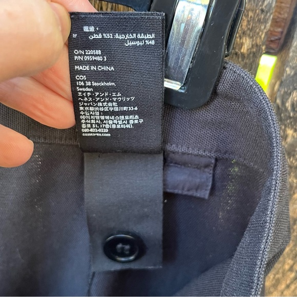 COS Men’s Black Cotton Lyocell Trouser Pants Sz 32R/48 EU - Picture 10 of 15